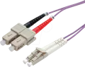 Produktbild: ROLINE 21158762 - LWL Patchkabel, LC Duplex / SC Duplex, OM4, 50/125 µm, violett,