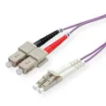 Produktbild: LWL-Kabel 50/125µm OM4, LC/SC, violett, 2 m