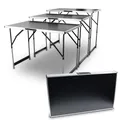 Produktbild: BITUXX Mehrzwecktisch 3er Set Tapeziertisch klappbar Höhenverstellbar 3-teilig Flohmarkttisch Verkaufstisch Markttisch Malertisch Campingtisch Alu 100 x 60 cm bis 30Kg