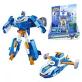 Produktbild: Super Wings 2-in-1 Mini World Aircraft Verwandlungsroboter mit Licht- und Soundeffekten, Transformer-Spielzeug für Mädchen und Jungen ab 3 Jahren, blau