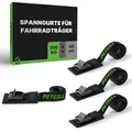 Produktbild: Spanngurte Fahrrad 4er Set Polsterung 40cm 20mm 200kg Kabelbinder