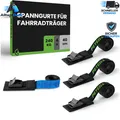 Produktbild: Spanngurte mit Polsterung 40cm 20mm 240kg für Fahrradträger 4 Stück Zurrgurt