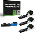 Produktbild: Spanngurte mit Polsterung 40cm 20mm 240kg für Fahrradträger 4 Stück Zurrgurt