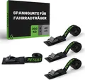 Produktbild: Spanngurte 4 Stück 40x2 cm Schwarz mit Polsterung für Fahrradträger bis 200 kg