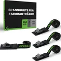 Produktbild: Fahrrad Zurrgurte mit Polsterung 4er Set 40cm Breite 20mm, stabile Befestigun...
