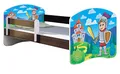 Produktbild: ACMA Kinderbett Jugendbett mit Einer Schublade und Matratze Wenge mit Rausfallschutz Lattenrost II 140x70 160x80 180x80 (32 Ritter, 160x80)