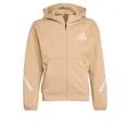 Produktbild: adidas Unisex Kids Z.N.E. Track Top mit Kapuze und durchgehendem Reißverschluss Warm Sandstone/Beige 140