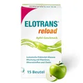 Produktbild: ELOTRANS reload - isotonische Elektrolyt-Glucose-Mischung - Nahrungsergänzungsmittel mit Magnesium, Kaliumchlorid, Cholin und B-Vitaminen - 1 x 15 Beutel - Apfel-Geschmack