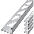 Produktbild: Dalsys Fliesenschiene L-Profil 5x 2,5m x 10mm Edelstahl Gebürstet Winkelprofil