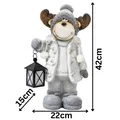 Produktbild: Elch 40cm Weihnachtsdeko Figuren mit Laterne Weihnachtsfiguren Dekofigur