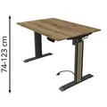 Produktbild: Kerkmann Schreibtisch Move 1 advance, eiche, elektrisch höhenverstellbar, 120 x 74-123 x 80cm