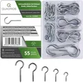 Produktbild: 22SA052 Schraubhaken-Sortiment Silber 55 Teile 55 St. - Quadrios