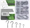 Produktbild: Quadrios Schraubhaken Quadrios 22SA052 Schraubhaken-Sortiment Silber 55 Teile 55 St.