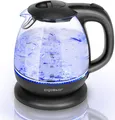 Produktbild: Aigostar 30IAX/300104IAX Schnurloser Wasserkocher, Glasgehäuse, 1 l FÃ1/4llmenge, 2200 Watt, 360° Sockel, Trockengehschutz, Kalkfilter, Abschaltautomatik
