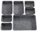 Produktbild: Wenko Schubladenorganizer, Filz, 7-tlg., grau