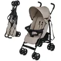 Produktbild: Kinderkraft TIK – Reisebuggy 6,5 kg, Liegeposition, pannensichere Räder, klappbar in Sekunden, mit Tragegriff, Farbe: Beige - Beige