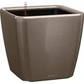 Produktbild: Lechuza® Pflanzgefäß Quadro Premium LS 22 cm x 22 cm x 21 cm Taupe hochglanz