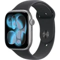 Produktbild: Apple Watch S11 Aluminium 46mm Space Grau (Sportarmband schwarz) M/L