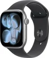Produktbild: Apple Watch Series 11 GPS 46 mm Aluminiumgehäuse Sport Band Schwarz M/L