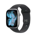 Produktbild: Apple Watch Series 11 Aluminium GPS 46mm Space Grau (Sportarmband Schwarz) M/L