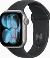 Produktbild: Apple Watch S11 Aluminium 46mm Space Grau (Sportarmband schwarz) M/L