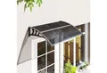 Produktbild: Outsunny Pultvordach Vordach 100 x 75 cm Überdachung aus Aluminium und Polycarbonat (Pultbogenvordach, 1 St., Haustürvordach), für Balkon, Sonnenschutz, Regenschutz, Schwarz
