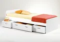 Produktbild: Bett Barko 90x200 mit 3 Schubladen - weiß
