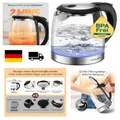 Produktbild: Glas Wasserkocher 1,7 L 2200 W 304 Edelst