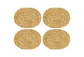 Produktbild: HMF Platzset Nachhaltiges Tischset oval, geflochten aus Wasserhyazinthe, abwaschbare Telleruntersetzer, 40 x 30 cm