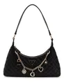 Produktbild: Guess Everlee Charm Leder Schulter 45cm Riemen Damen Tasche In Schwarz