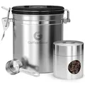 Produktbild: Kaffeedose Edelstahl, Luftdicht Vorratsdose mit Deckel, Datum Tracker, CO2-Fr...