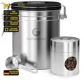 Produktbild: Coffee Gator Kaffeedose Edelstahl, Luftdicht Vorratsdose mit Deckel, Datum