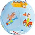 Produktbild: HABA Babyball Fahrzeug-Welt – Weicher 14cm Greifball für Babys ab 6 Monaten – Fördert Motorik & Sinneswahrnehmung – Mit Fahrzeug-Designs – 1302482001