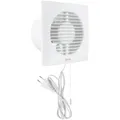 Produktbild: Vent Systems Badlüfter 125mm - Wasserdicht Badventilator mit Kabel und Stecker - IPX4 36dB 16W 150m³/h Wandmontage - Geräuscharmer Energieeffizienter Abluftventilator für Küche und Bad