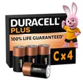 Produktbild: Duracell Plus C Batterien, LR14, 4 Stück, Duracell Batterien C für Alltagsgeräte