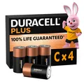 Produktbild: Duracell Plus C Batterien LR14 4 Stück Alkalisch 1,5V für Alltagsgeräte OVP NEU