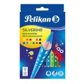 Produktbild: Pelikan 12 Buntstifte SILVERINO dreieckig dick Dreikant-Form bruchstabile Mine