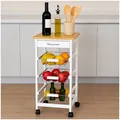 Produktbild: Küchenwagen mit Rollen Schublade und 3 Körben Küchenregal auf Rollen HTI-Living