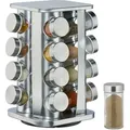 Produktbild: Relaxdays Gewürzkarussell Mit 16 Gewürzgläsern Auf 4 Ebenen, 360° Drehbar, Gewürzdosen Zum Streuen, Edelstahl, Silber