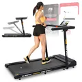 Produktbild: TREX SPORT Elektrisches Laufband für zuhause TX-800TM Vega | Laufband klappbar bis 16 km/h, LCD-Display, 2 PS | Treadmill, 15 voreingestellten Programmen