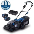 Produktbild: Scheppach - Akku Rasenmäher Bc-mp380-x 20v-ixes 38cm 2x4,0ah Akku+doppelladegerät