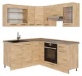 Produktbild: Eckküche Vicco Fame-Line Goldkraft Eiche/Goldkraft Eiche 190 x 160 cm ohne Arbeitsplatte, Model 56928