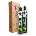Produktbild: SodaTASTE CO2-Zylinder tauschen 2er-Pack (Refill) für Wassersprudler, mit natürlichem Minz-Aroma, ohne Sirup, für bis zu 120l Sprudelwasser mit Geschmack, zuckerfrei (ACHTUNG: 2 leere Zylinder nötig)
