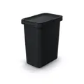 Produktbild: Mülleimer Abfalleimer mit Deckel 12L Müll Recycling Systema Kunststoff Schwarz