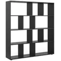Produktbild: Vicco Raumteiler, Schwarz, Holzwerkstoff, 12 Fächer, Rechteckig, 131.6x143x29 cm, Wohnzimmer, Regale, Bücherregale
