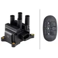 Produktbild: HELLA 5DA 193 175-411 Zündspule - 12V - 3-polig - Blockzündspule - geschraubt