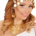 Produktbild: Orientalischer Schmuck Bollywood Schmuckset mit Ohrringen und Kette Münzschmuck