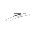 Produktbild: LED Deckenlampe warmweiß silber 2-flammig ein Lichtelement drehbar, 3000k chrom