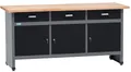Produktbild: Küpper Werkbank 12159, 170x84x60 cm, 3 Schubladen, 3 Türen, 300 kg Traglast, 30 mm massive Buchenarbeitsplatte