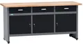 Produktbild: KÜPPER Werkbank 12150, 170x84x60 cm, 3 Schubladen, 3 Türen, 300 kg Traglast